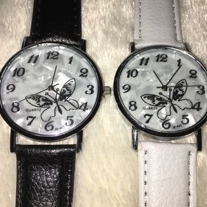 Quartz Unisex Black & White Watches 9 1/2” long